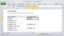 Excel formula: If cell contains